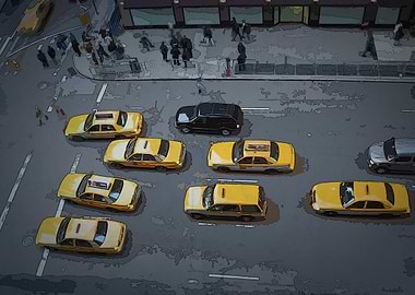 New York Taxi Scene