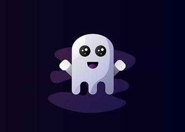 Delighted Cute Ghost