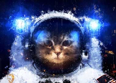 New Astronaut Cat Paint