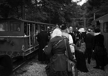 Girl at the train station