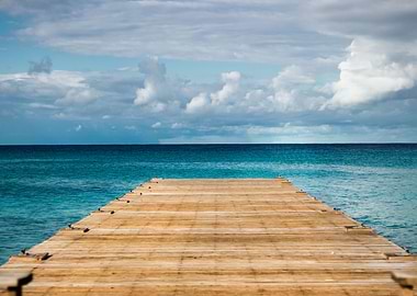 Dock Over Caribbean Water