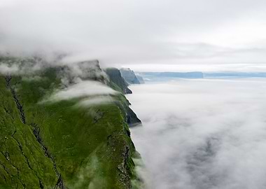 Faroes Abstract Aerial