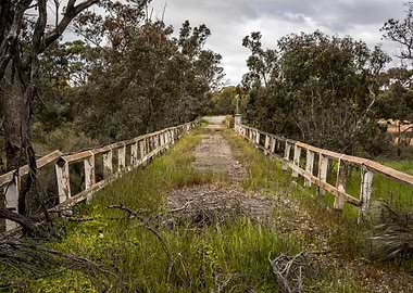 Old decaying bridge