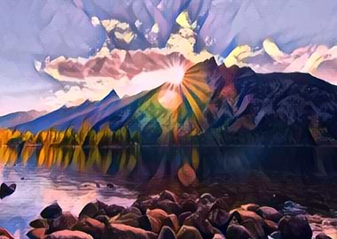 Lake Stones and Hill