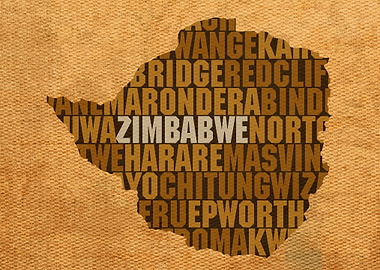 Zimbabwe Country Word Map