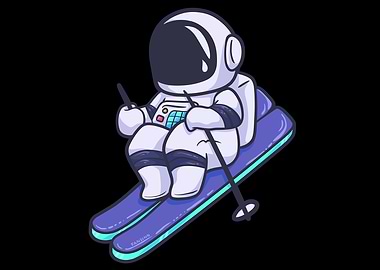 Astronaut Ski Winter Sport