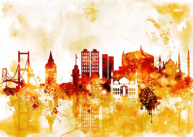 Istanbul Turkey Skyline