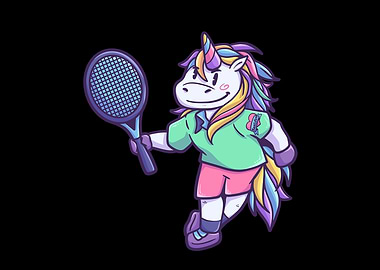 Unicorn horse tennis gift