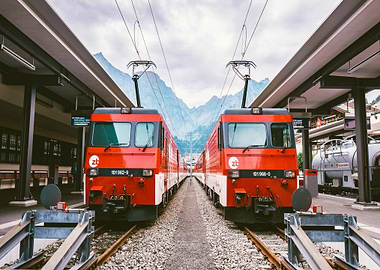 two red train