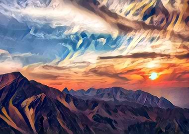 Mountain high sunset