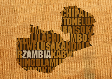 Zambia Country Word Map