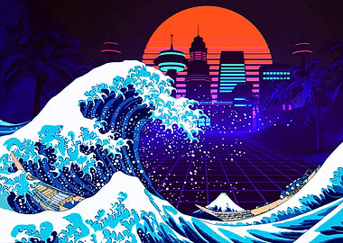Synthwave off Kanagawa