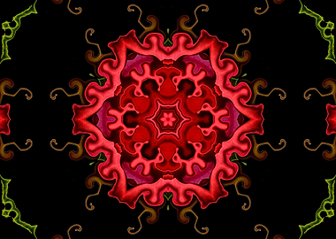 Red Rose Parts Mandala