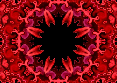 Red Rose Petals Mandala