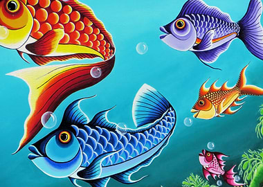 Artistic Painting Fish Col