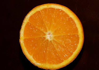 Cutted orange macro prints