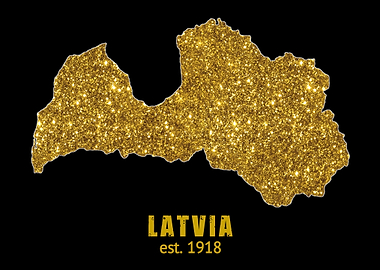 Latvia Gold Map