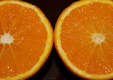 Orange fruit macro prints