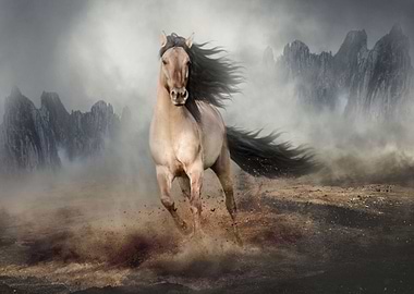 Running horse