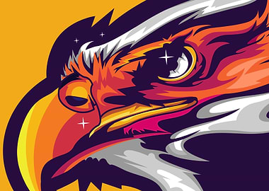 eagle head sticker