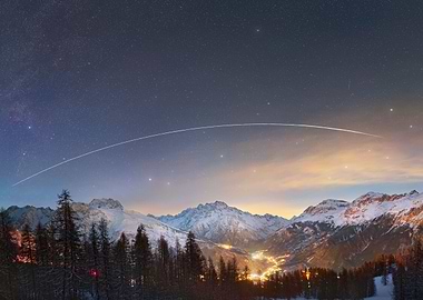 ISS over the Mountains