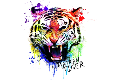 Sumatran Tiger Colorful