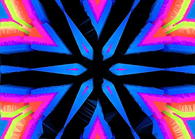 6 Pointed Colorful Mandala