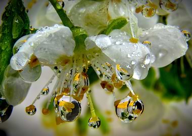 Dewy White Petals