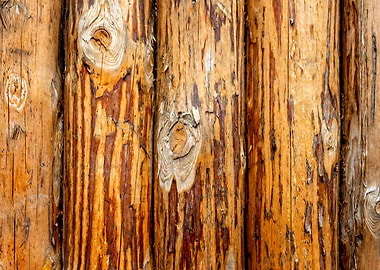 Heavy Wooden Log Fence