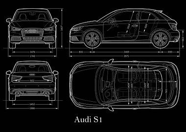 Audi S1 2014 Blueprint