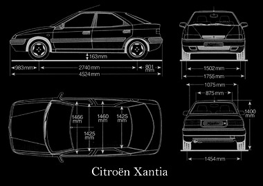 Citroen Xantia Blueprint