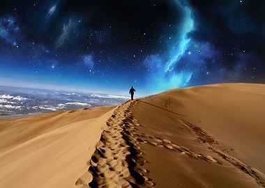 Walking to the earth