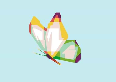 Flying Butterfly in WPAP