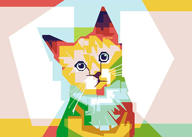 Cat in WPAP Design