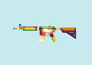 M4A4 CSGO in WPAP