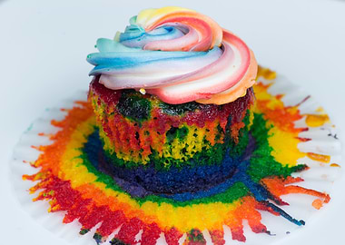 Rainbow Cupcake