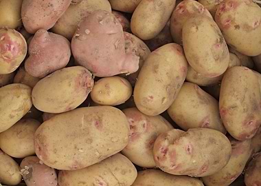 Potatoes on the market