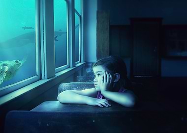 Classroom under ocean