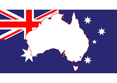 Australia Flag and Map