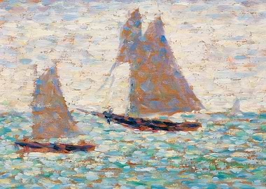Two Sailboats at Grandcamp
