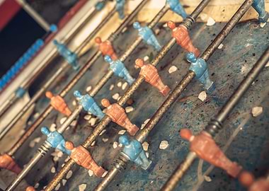 Abandoned table football a