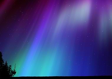 Aurora Synthwave space art