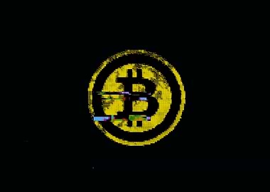 ASCII bitcoin glitch yello