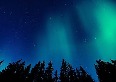 Aurora Synthwave space art