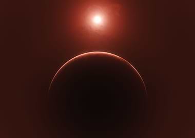 dusty stormy planet moon