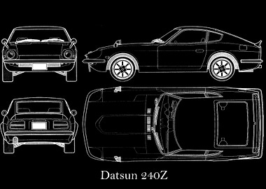 Datsun 240Z 1972 Blueprint