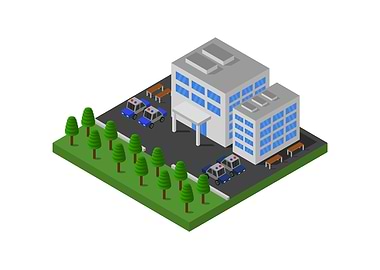 isometric police station