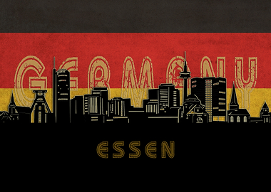 essen skyline flag