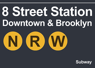 8 street subway sgin