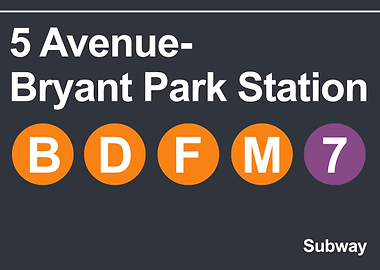 bryant park subway sgin